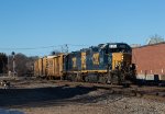 CSXT 2514 Leads L053-19 at Congress St. in Portland